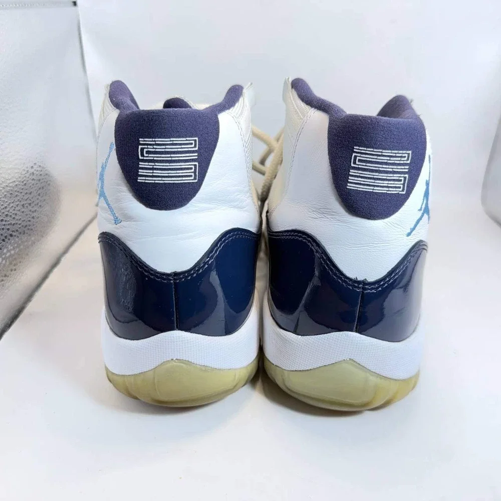 Jordan 11 Retro Win Like 82 White Navy Blue 378037-123 Mens Size 10 Good